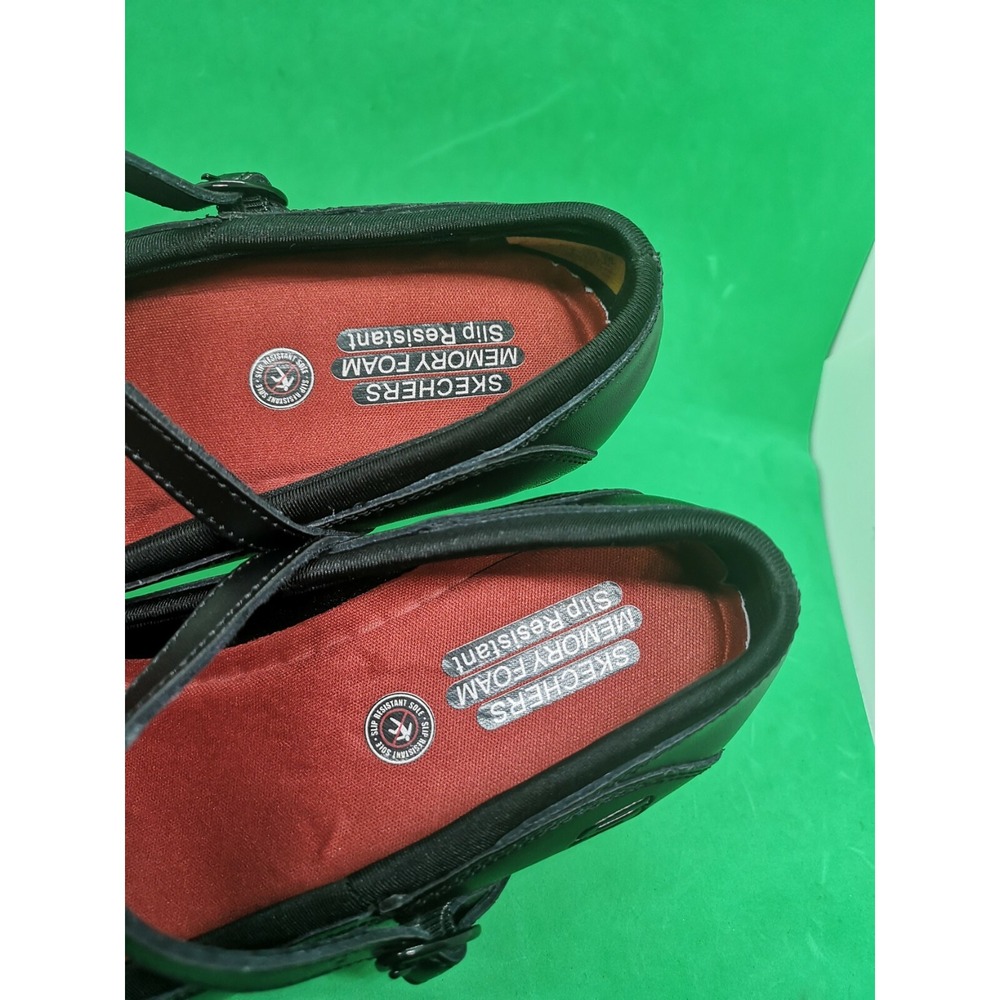 Skechers Womens 76583 Black Memory Foam Slip Resistant Comfort Shoes Size 8.5 - Picture 10 of 12